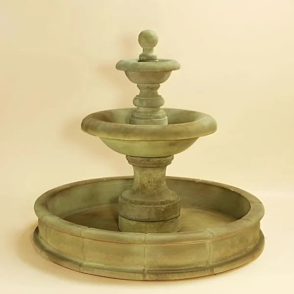 Giannini Garden Villa Santini Short Two Tier Outdoor Pond Fountain 1448