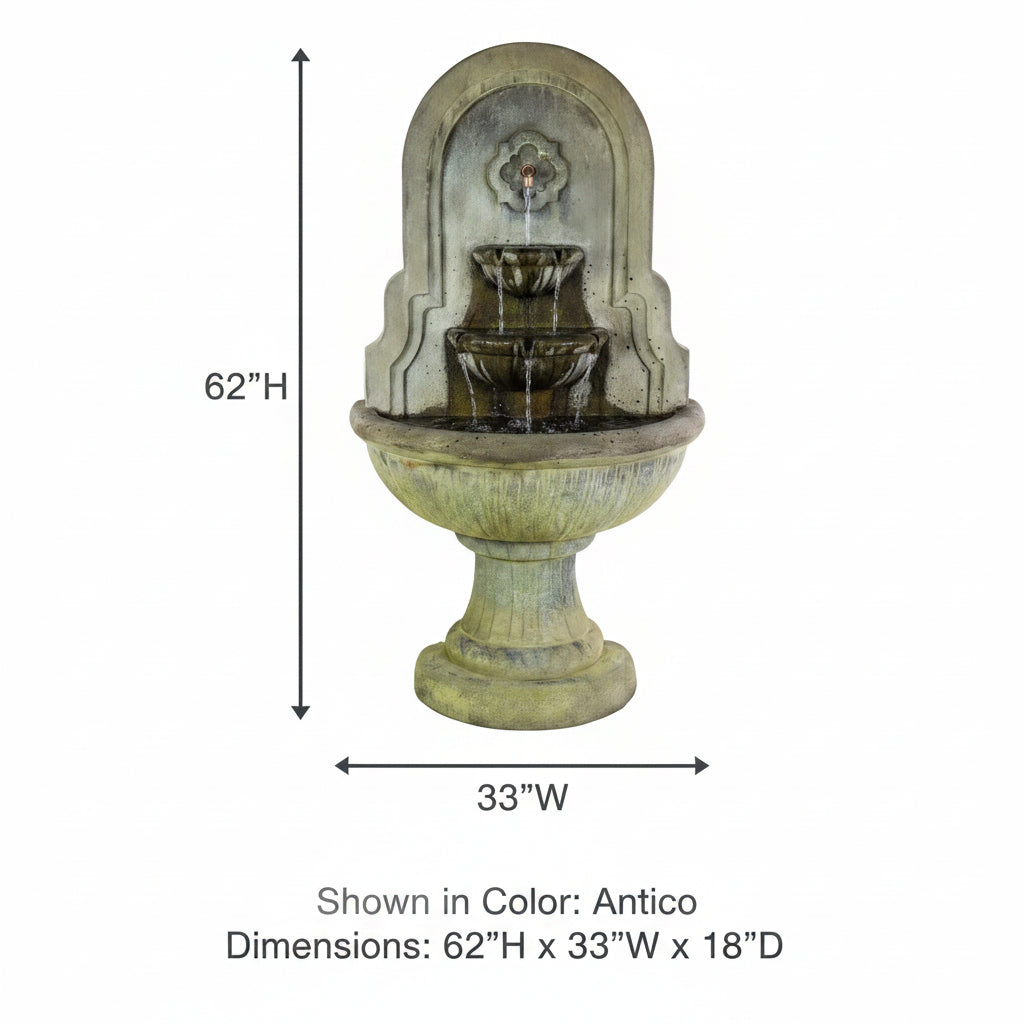 Giannini Garden Villanueva Outdoor Wall Fountain 1839