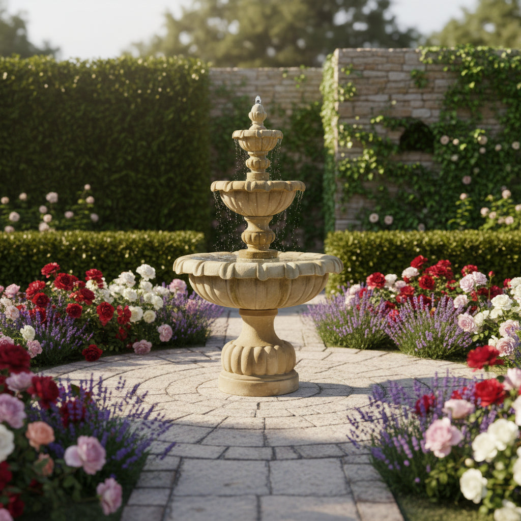 Giannini Garden Vistamar Three Tier Outdoor Water Fountain 1284
