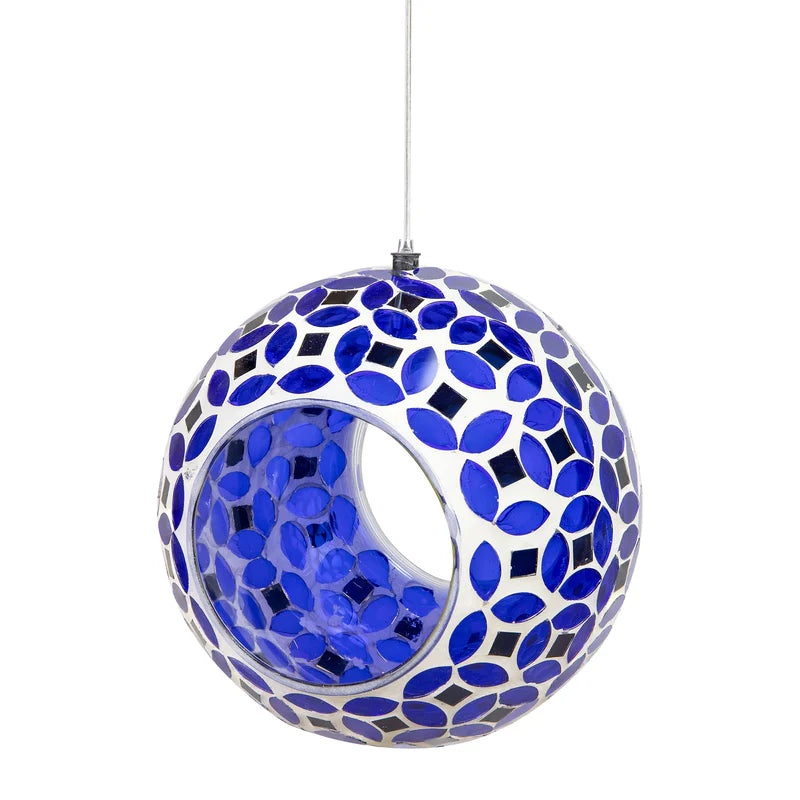 Sunnydaze 6" Mosaic Fly-Through Hanging Bird Feeder