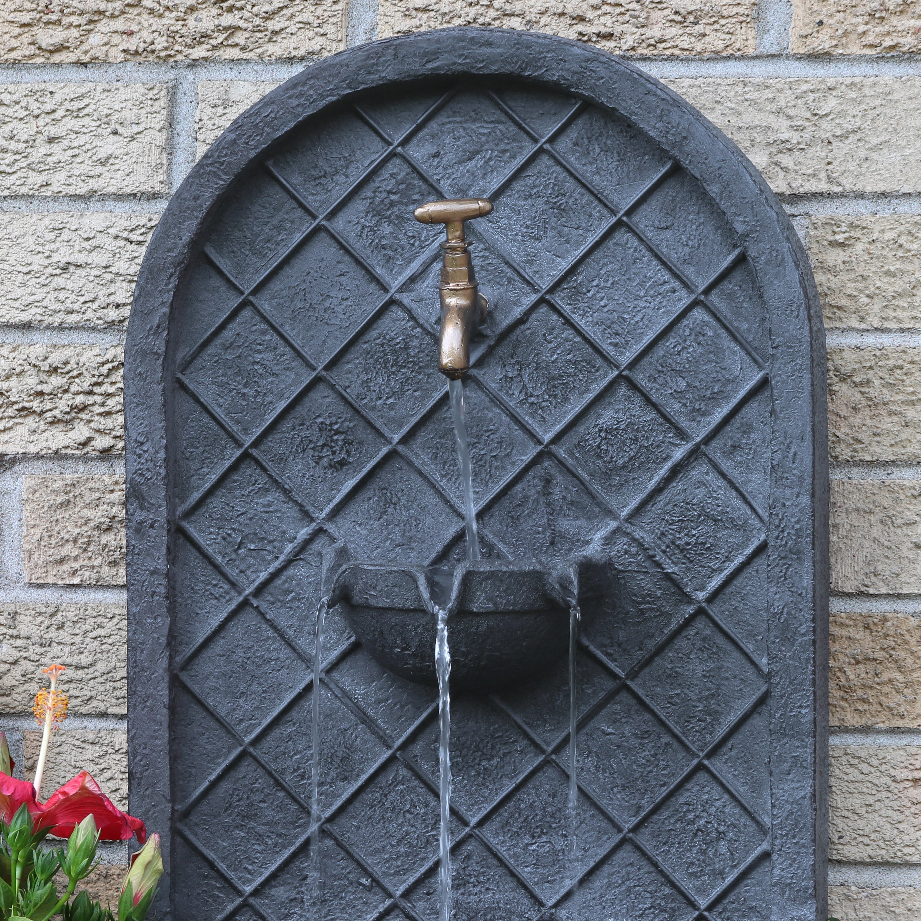 Sunnydaze 26" H Messina Solar Wall Fountain