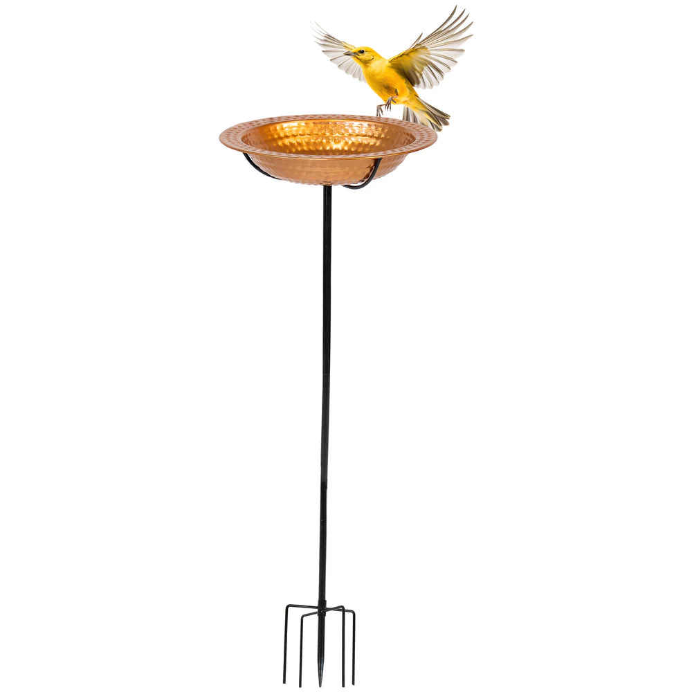 Sunnydaze 12" Diameter Copper Hanging Bird Bath