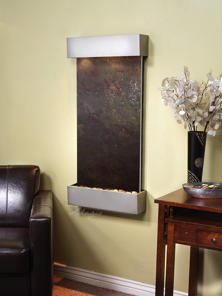 Adagio Whispering Creek 46"H x 22"W Indoor Wall Fountain