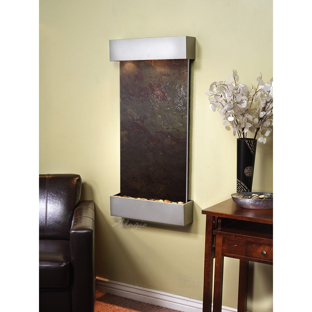 Adagio Whispering Creek 46"H x 22"W Indoor Wall Fountain