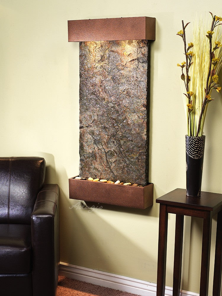 Adagio Whispering Creek 46"H x 22"W Indoor Wall Fountain