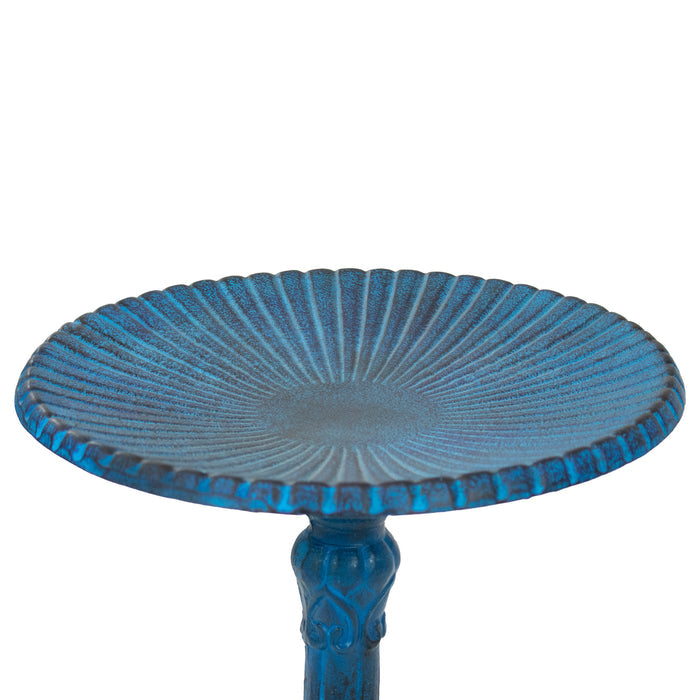 Sunnydaze Art Deco Sunburst 14" Metal Bird Bath
