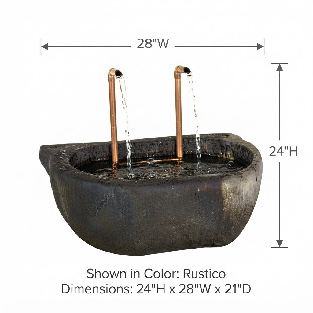 Giannini Garden Angeles Trough Outdoor Water Fountain 1841