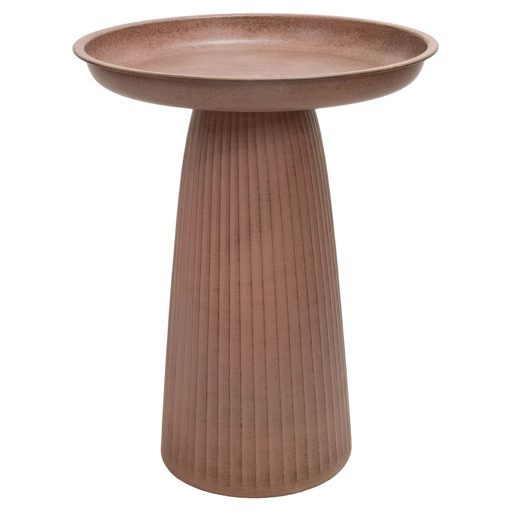 Sunnydaze Gleeful Garden Metal Outdoor Bird Bath - UV-Resistant Finish