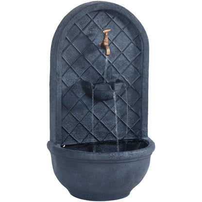Sunnydaze 26" H Messina Solar Wall Fountain with Battery Backup