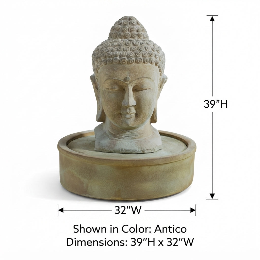 Giannini Garden Meditation Buddha Outdoor Fountain 1554