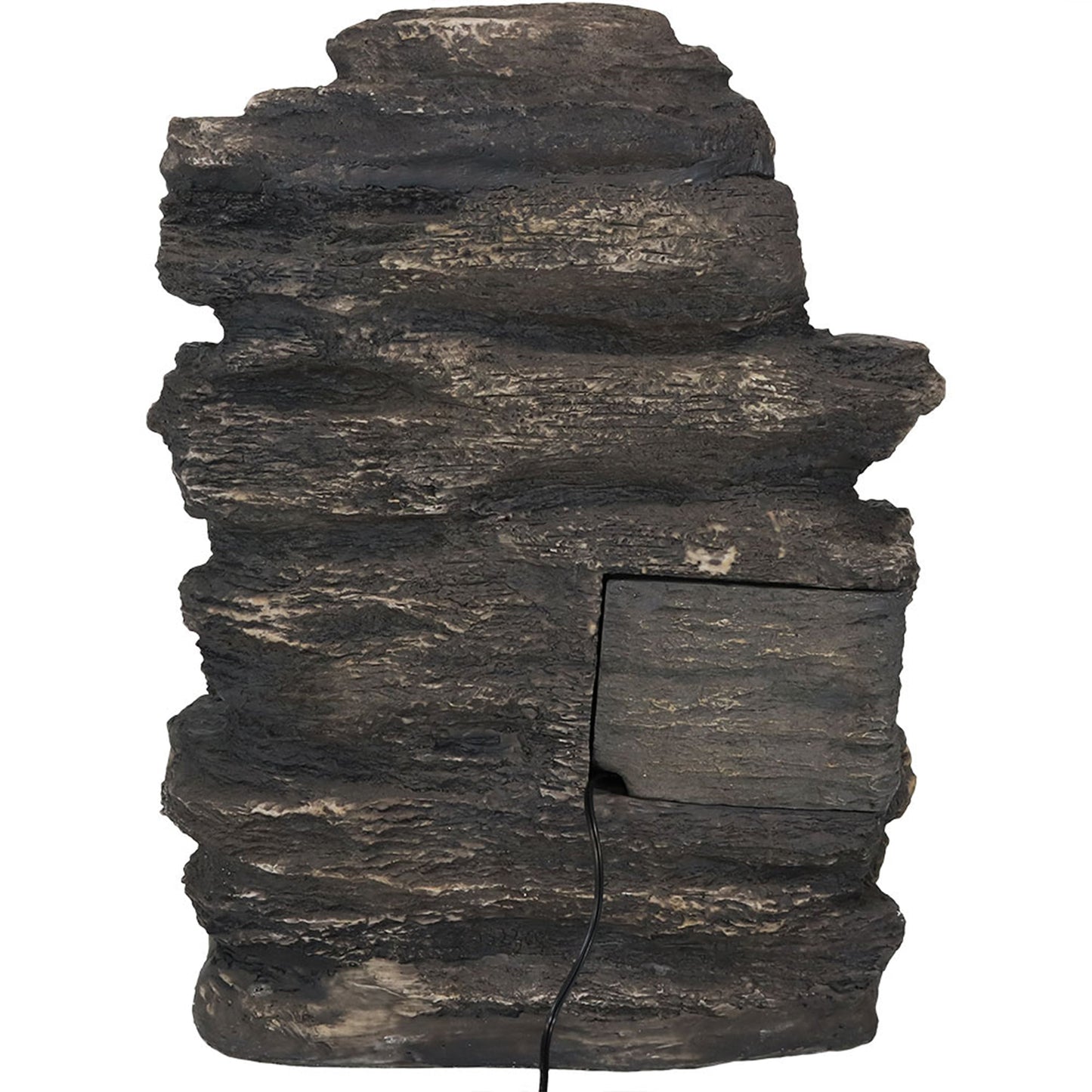 Sunnydaze 24" Rock Falls Outdoor Waterfall Fountain with LED Lights