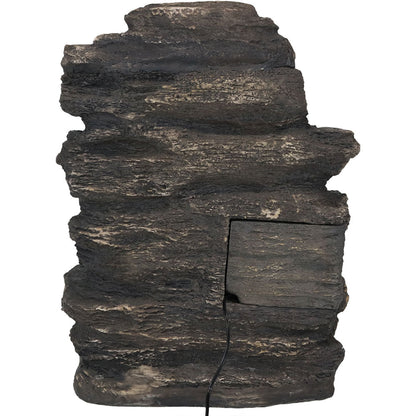 Sunnydaze 24" Rock Falls Outdoor Waterfall Fountain with LED Lights