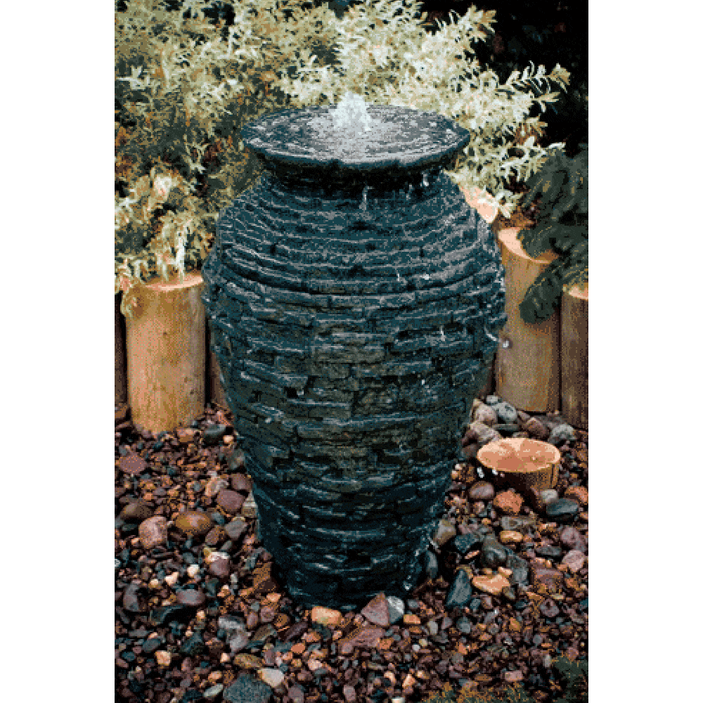 Aquascape Fountain Kit Aquascape Small Stacked Slate Urn Fountain Kit 58064