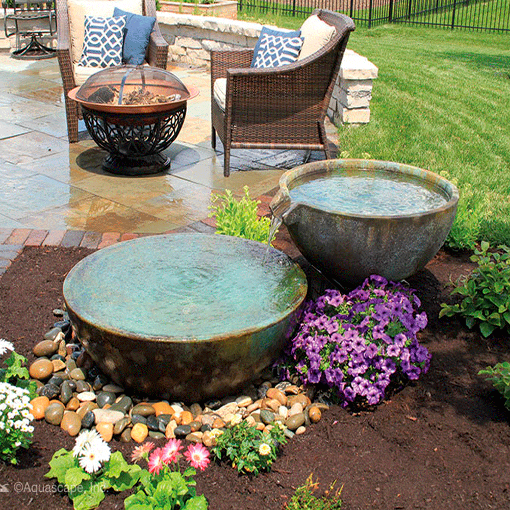 Aquascape Fountain Kit Aquascape Spillway Bowl and Basin Landscape Fountain Kit 58087