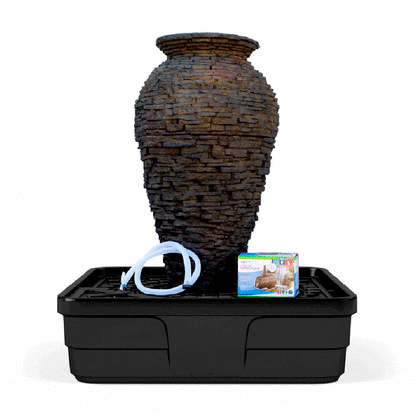 Aquascape Medium Stacked Slate Urn Landscape Fountain Kit 58090 AS-58090
