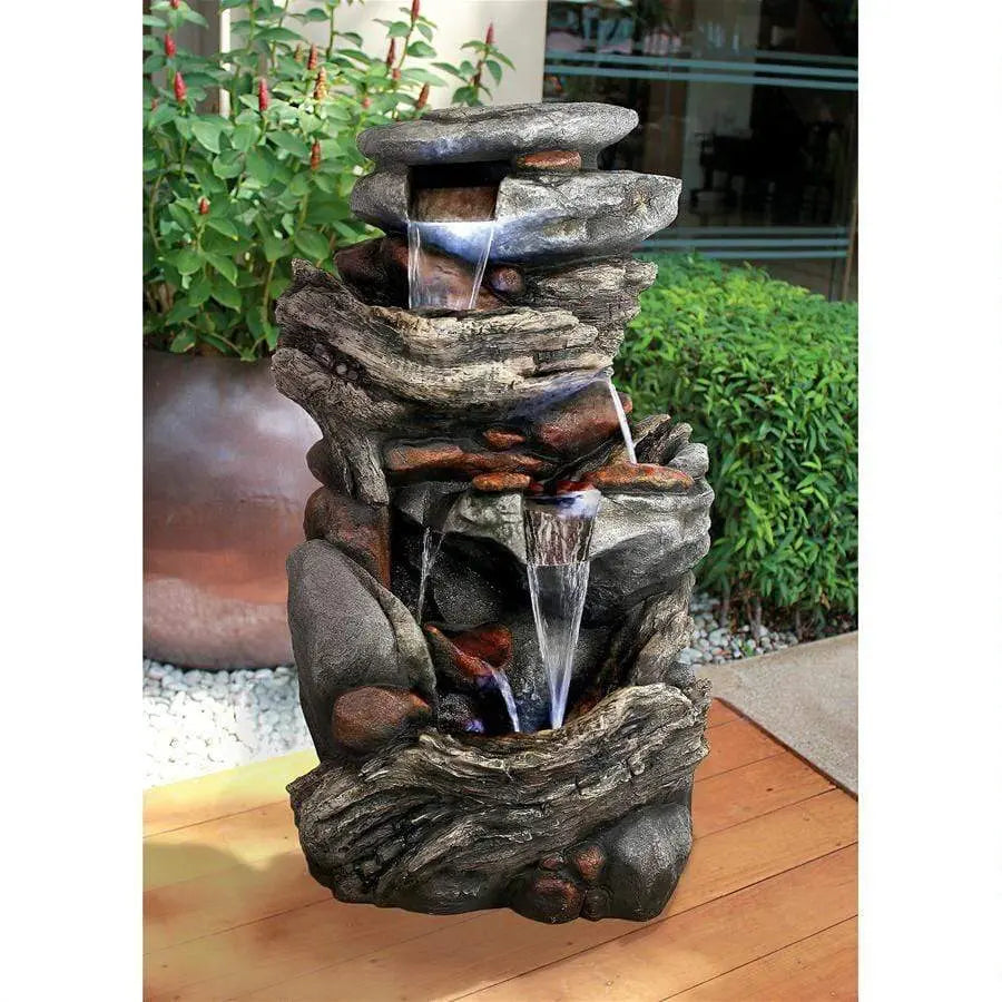 Design Toscano Outdoor Fountains Design Toscano Cathedral Falls Cascading Waterfall Garden Outdoor Fountain DW172122