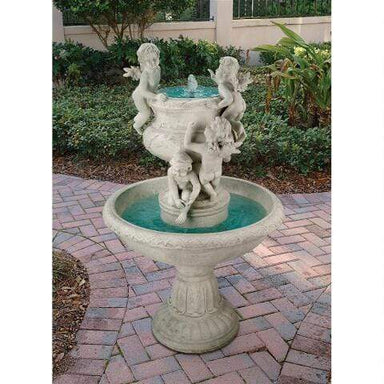 Design Toscano Outdoor Fountains Design Toscano Cherubs at Play Sculptural Garden Outdoor Fountain JY1968