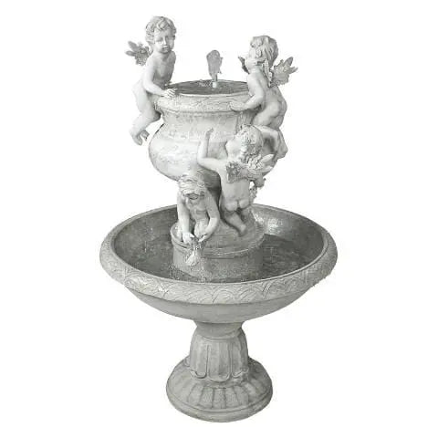 Design Toscano Outdoor Fountains Design Toscano Cherubs at Play Sculptural Garden Outdoor Fountain JY1968