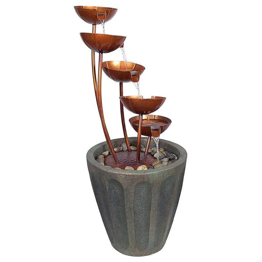 Design Toscano Outdoor Fountains Design Toscano Copper Falls Cascading Garden Indoor/Outdoor Fountain SS5312