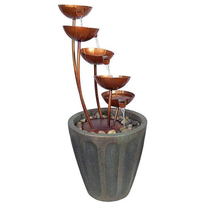 Design Toscano Outdoor Fountains Design Toscano Copper Falls Cascading Garden Indoor/Outdoor Fountain SS5312