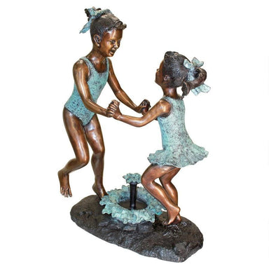 Design Toscano Garden Statues Design Toscano Dancing Splash Girls Cast Bronze Garden Statue KW29368