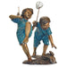 Design Toscano Garden Statues Design Toscano Double Trouble, Fishing Boys Cast Bronze Garden Statue PN7504