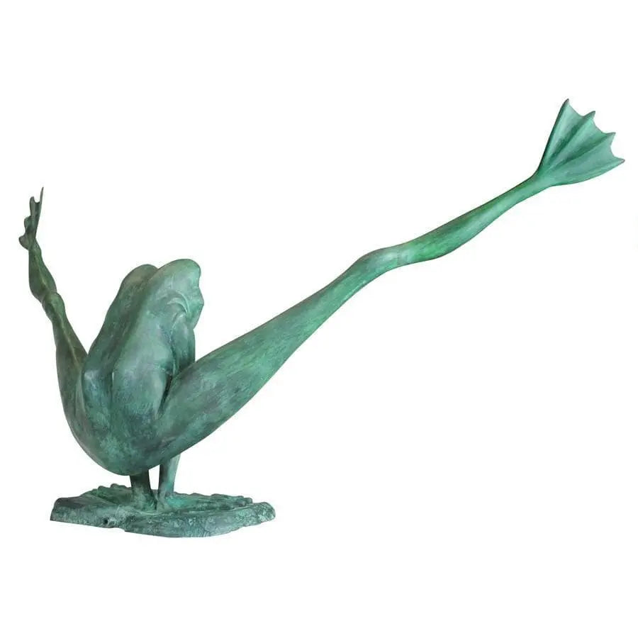 Design Toscano Garden Statues Design Toscano Giant Crazy Legs Leap Frog Bronze Garden Statue PK2295