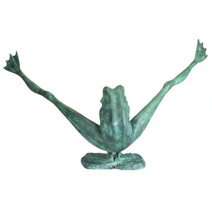 Design Toscano Garden Statues Design Toscano Giant Crazy Legs Leap Frog Bronze Garden Statue PK2295