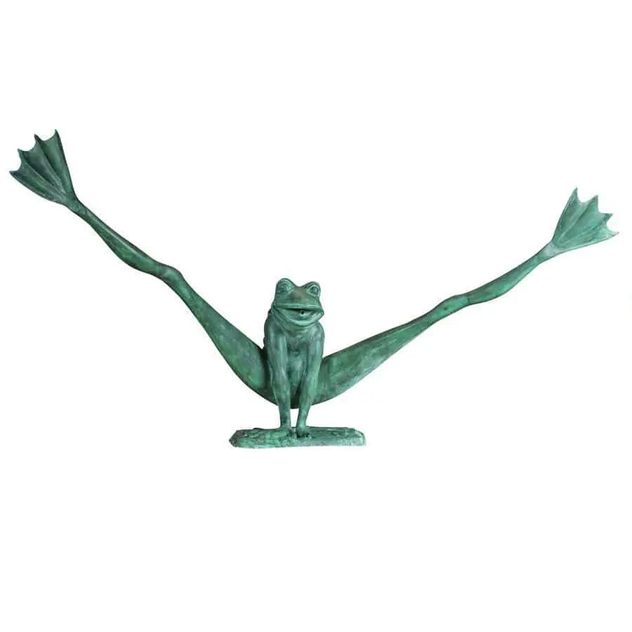 Design Toscano Garden Statues Design Toscano Giant Crazy Legs Leap Frog Bronze Garden Statue PK2295