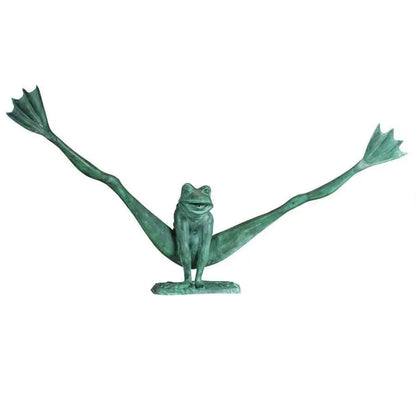 Design Toscano Garden Statues Design Toscano Giant Crazy Legs Leap Frog Bronze Garden Statue PK2295