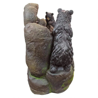 Design Toscano Outdoor Fountains Design Toscano Grizzly Gulch Black Bears Sculptural Animal Outdoor Fountain SH380324