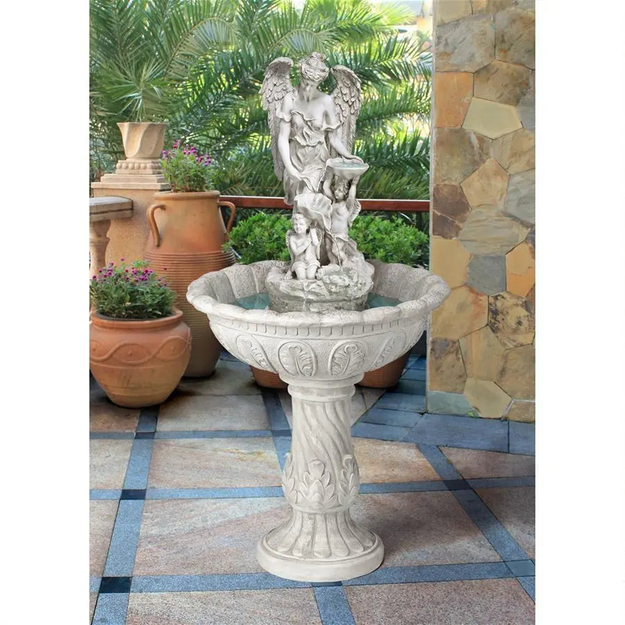 Design Toscano Outdoor Fountains Design Toscano Heavenly Moments Angel Sculptural Fountain KY53002