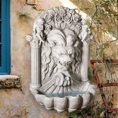 Design Toscano Outdoor Fountains Design Toscano House of York Lion Sculptural Animal Outdoor Fountain KY207