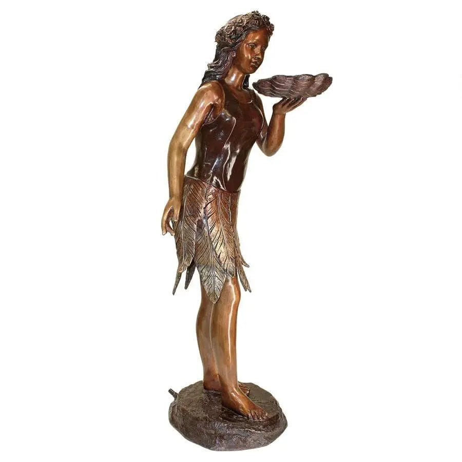 Design Toscano Garden Statues Design Toscano Leaf Maiden Cast Bronze Garden Statue KW58490