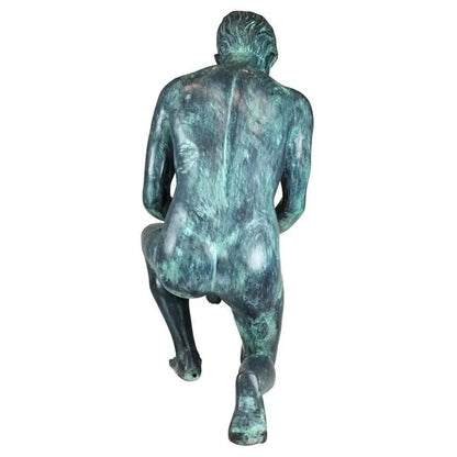 Design Toscano Garden Statues Design Toscano Man with Shell Bronze Sculpture Garden Statue SU9205
