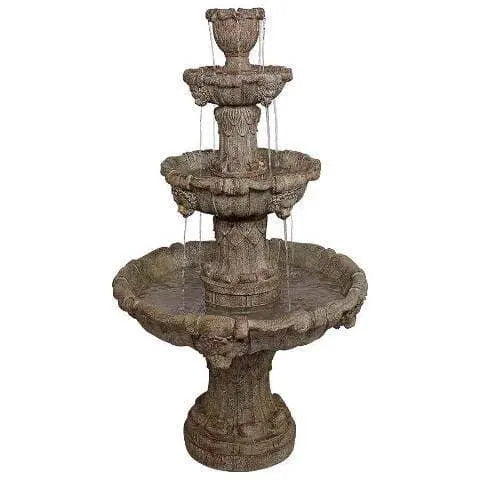 Design Toscano Outdoor Fountains Design Toscano Medici Lion Four-Tier Garden Outdoor Fountain KY2037