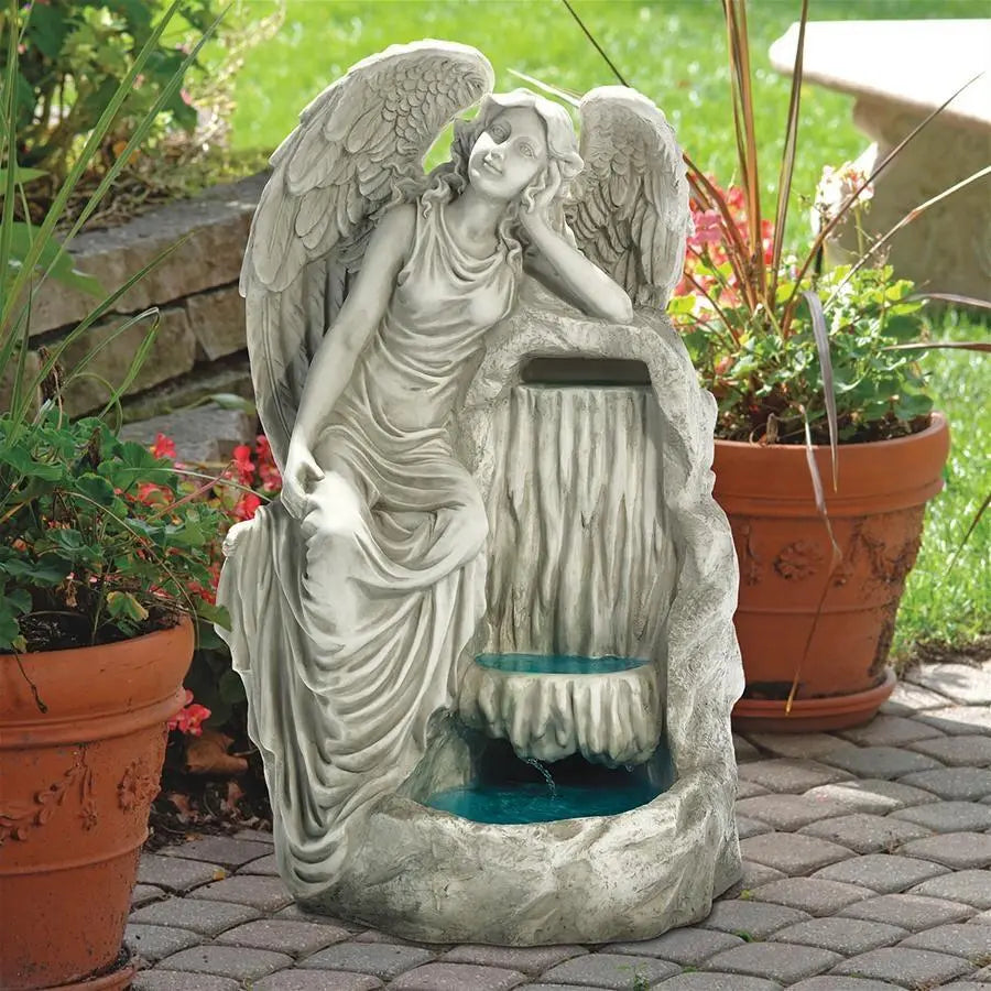 Design Toscano Outdoor Fountains Design Toscano Resting Grace Angel Garden Outdoor Fountain KY2084