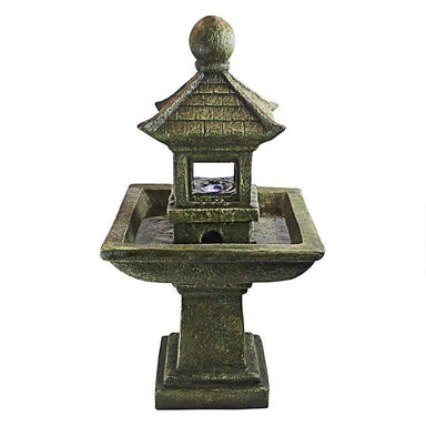 Design Toscano Outdoor Fountains Design Toscano Sacred Space Pagoda Illuminated Garden Outdoor Fountain QN1509