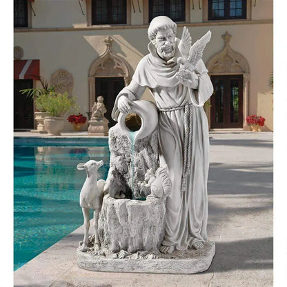 Design Toscano Outdoor Fountains Design Toscano St. Francis' Life-Giving Waters Fountain KY2078