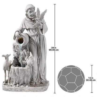 Design Toscano Outdoor Fountains Design Toscano St. Francis' Life-Giving Waters Fountain KY2078