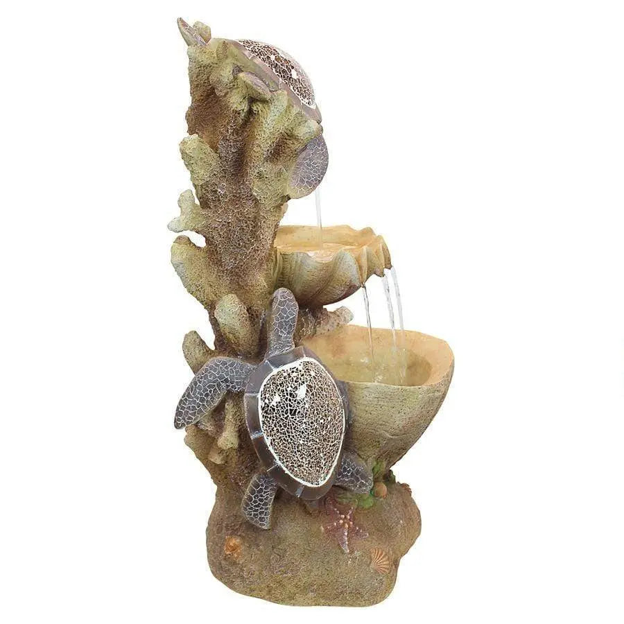 Design Toscano Outdoor Fountains Design Toscano Turtle Cove Cascading Sculptural Animal Fountain SS1646