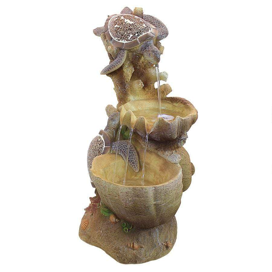 Design Toscano Outdoor Fountains Design Toscano Turtle Cove Cascading Sculptural Animal Fountain SS1646