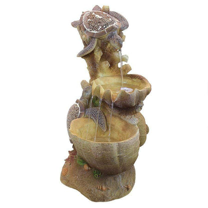 Design Toscano Outdoor Fountains Design Toscano Turtle Cove Cascading Sculptural Animal Fountain SS1646