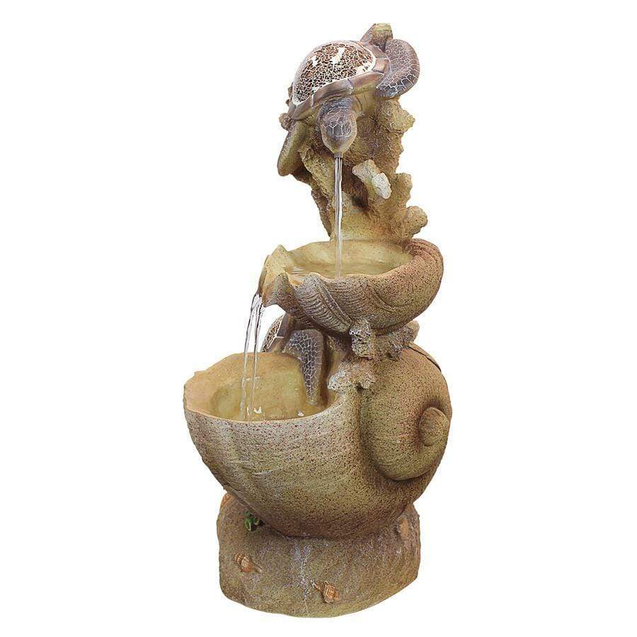 Design Toscano Outdoor Fountains Design Toscano Turtle Cove Cascading Sculptural Animal Fountain SS1646