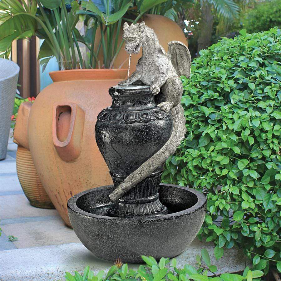 Design Toscano Outdoor Fountains Design Toscano Viper Dragon Sculptural Animal Outdoor Fountain SH382629