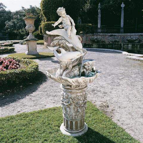 Design Toscano Outdoor Fountains Design Toscano Young Poseidon Sculptural Outdoor Garden Fountain KY21065