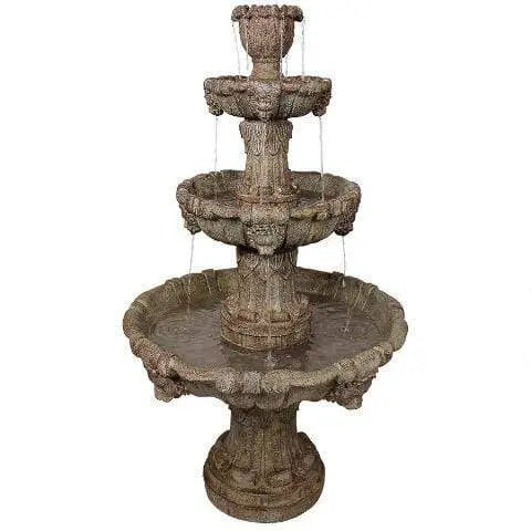 Design Toscano Medici Lion Four-Tier Garden Outdoor Fountain KY2037 KY2037