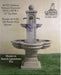 FountainsUSA 1722 / French Limestone (Color Shown) / GI-126 Rustic Iron Water Spout Giannini Garden Catalina Concrete Terrace Outdoor Garden Fountain 1722