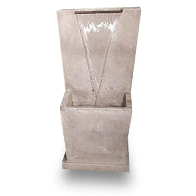 Giannini Garden Adelina Lamina French Limestone Concrete Wall Outdoor Fountain 1744