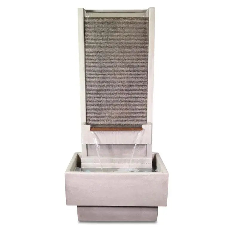 Giannini Garden Brentwood Two Tone Short Concrete Outdoor Fountain with Base